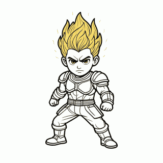 Vegeta Ssj para colorir