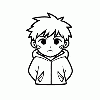 Kiba Inuzuka para colorir