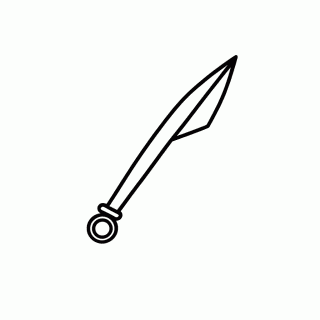 Kunai para colorir