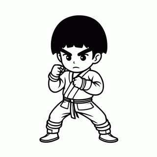 Rock Lee para colorir