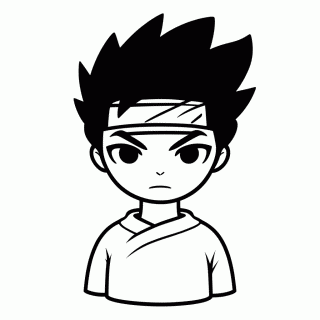 Sasuke Uchiha para colorir