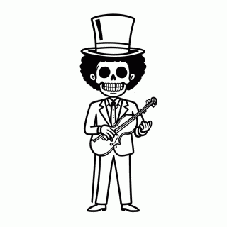 Brook Musico para colorir