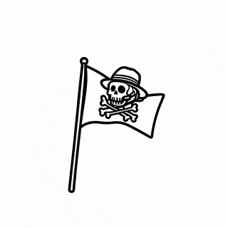 Jolly Roger Chapeu para colorir