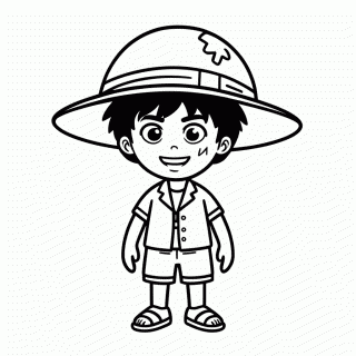 Monkey D Luffy — One Piece para Colorir