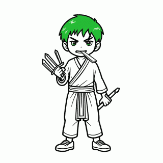 Zoro Roronoa para colorir