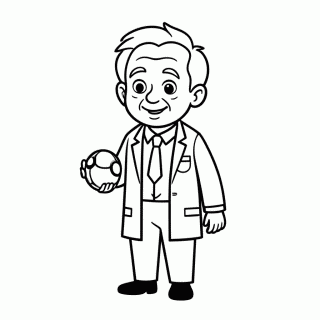 Professor Carvalho para colorir
