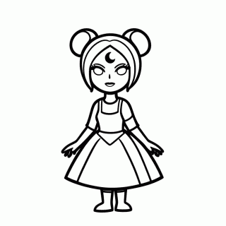 Black Lady para colorir