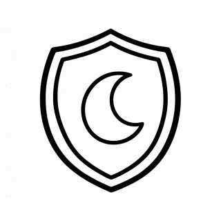 Escudo De Luna — Sailor Moon para Colorir