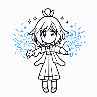 Mercury Aqua para colorir