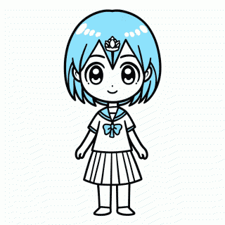 Sailor Mercury Ami para colorir