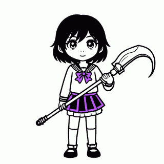Sailor Saturn Hotaru para colorir