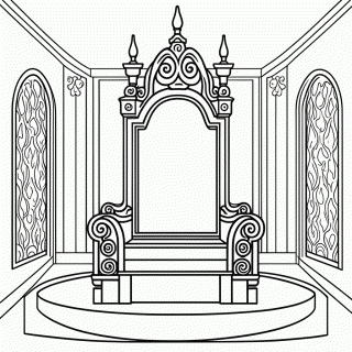Salao Do Trono para colorir