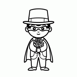 Tuxedo Mask Mamoru para colorir