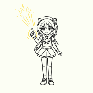 Venus Crescent Beam — Sailor Moon para Colorir