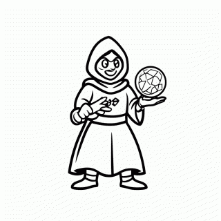 Wiseman Mago para colorir