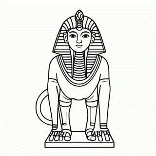 Anubis Deus Chacal — Antigo Egito para Colorir