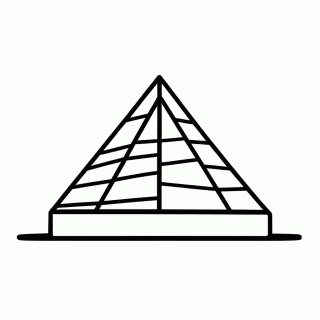 Piramide De Queops — Antigo Egito para Colorir
