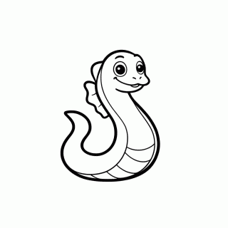 Enguia — Animais Aquáticos para Colorir