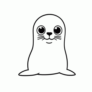 Foca para colorir