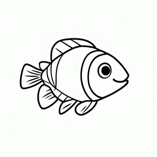 Peixe Palhaco para colorir