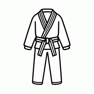 Dobok Taekwondo para colorir