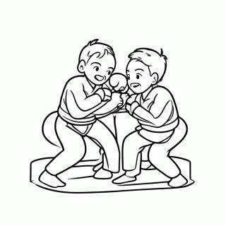 Jiu Jitsu No Tatame para colorir