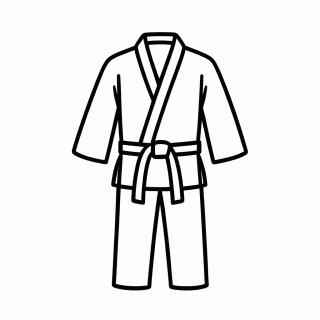 Quimono Judo para colorir
