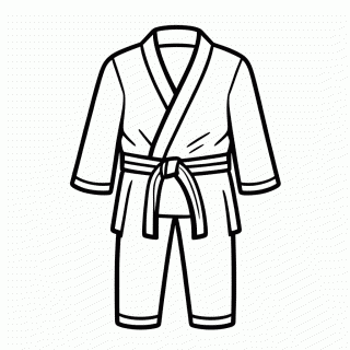 Quimono Karate para colorir