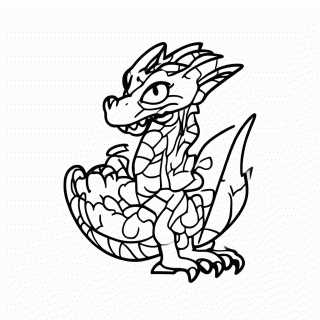 Dragao Guardiao Tesouro para colorir
