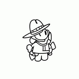 Explorador Chapeu Chicote para colorir
