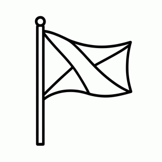Bandeira da Escócia para colorir
