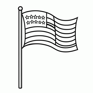 Bandeira dos Estados Unidos para colorir