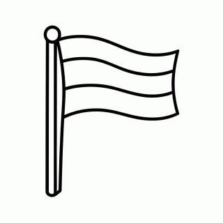Bandeira da Holanda para colorir
