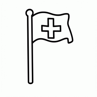 Bandeira da Inglaterra para colorir