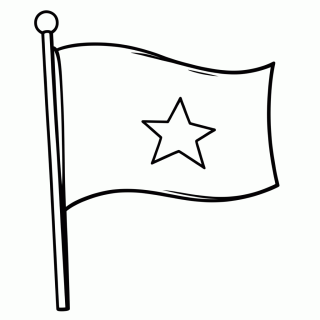 Bandeira do Marrocos para colorir