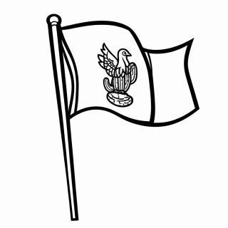 Bandeira do México para colorir