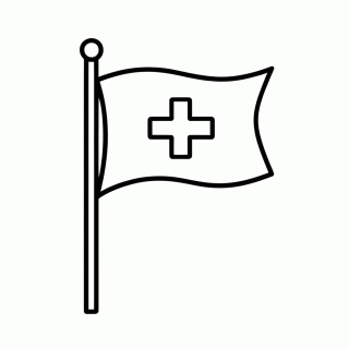 Bandeira da Noruega para colorir