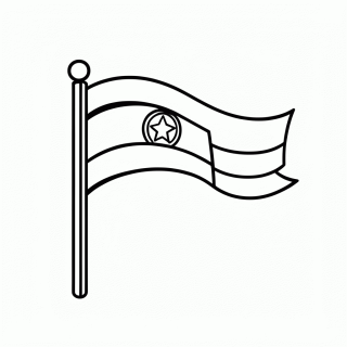 Bandeira do Paraguai para colorir