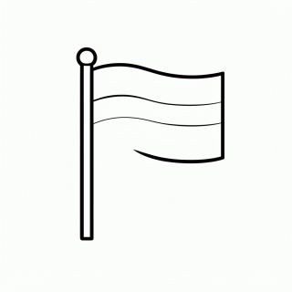 Bandeira da Polônia para colorir