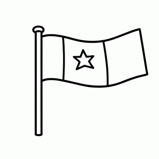 Bandeira do Senegal para colorir
