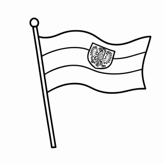 Bandeira da Sérvia para colorir