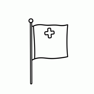 Bandeira da Suíça para colorir