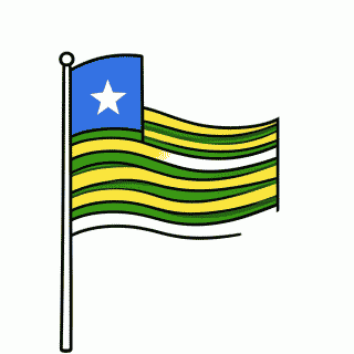 Bandeira de Piaui para colorir