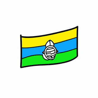 Bandeira de Rondonia para colorir