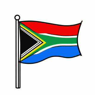 Bandeira do(a) Africa Do Sul para colorir