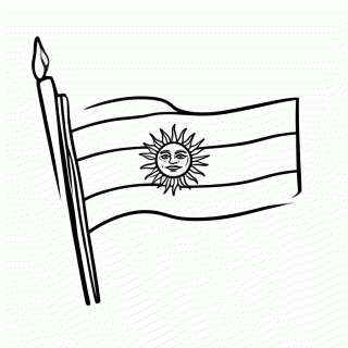 Bandeira do(a) Argentina para colorir