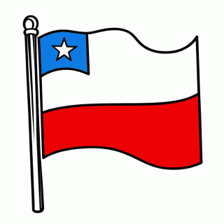 Bandeira do(a) Chile para colorir