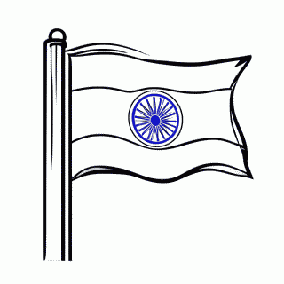 Bandeira do(a) India para colorir