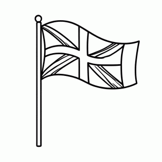 Bandeira do(a) Reino Unido para colorir