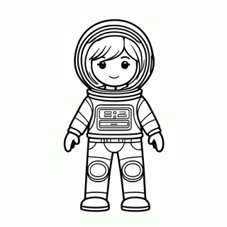 Barbie Astronauta para colorir
